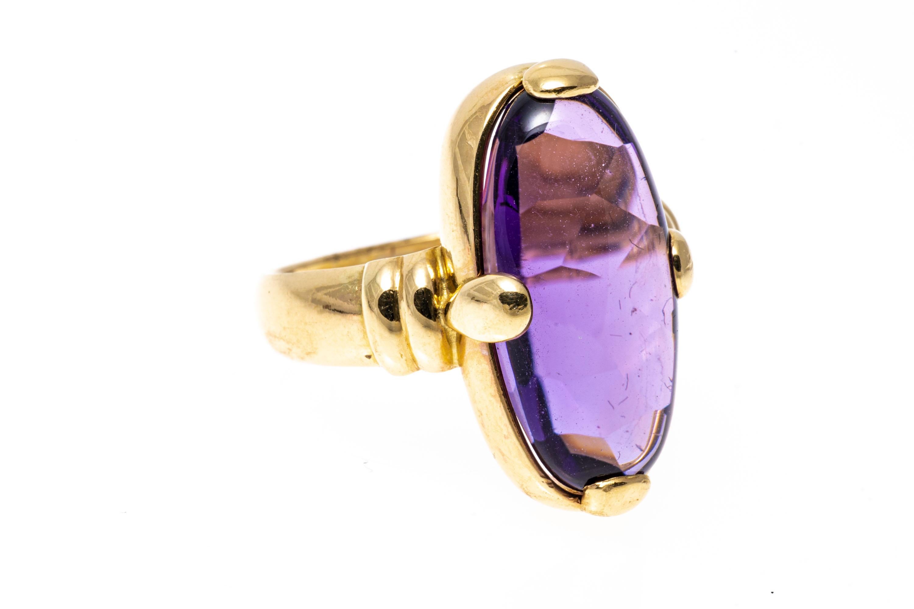 solid purple gold ring