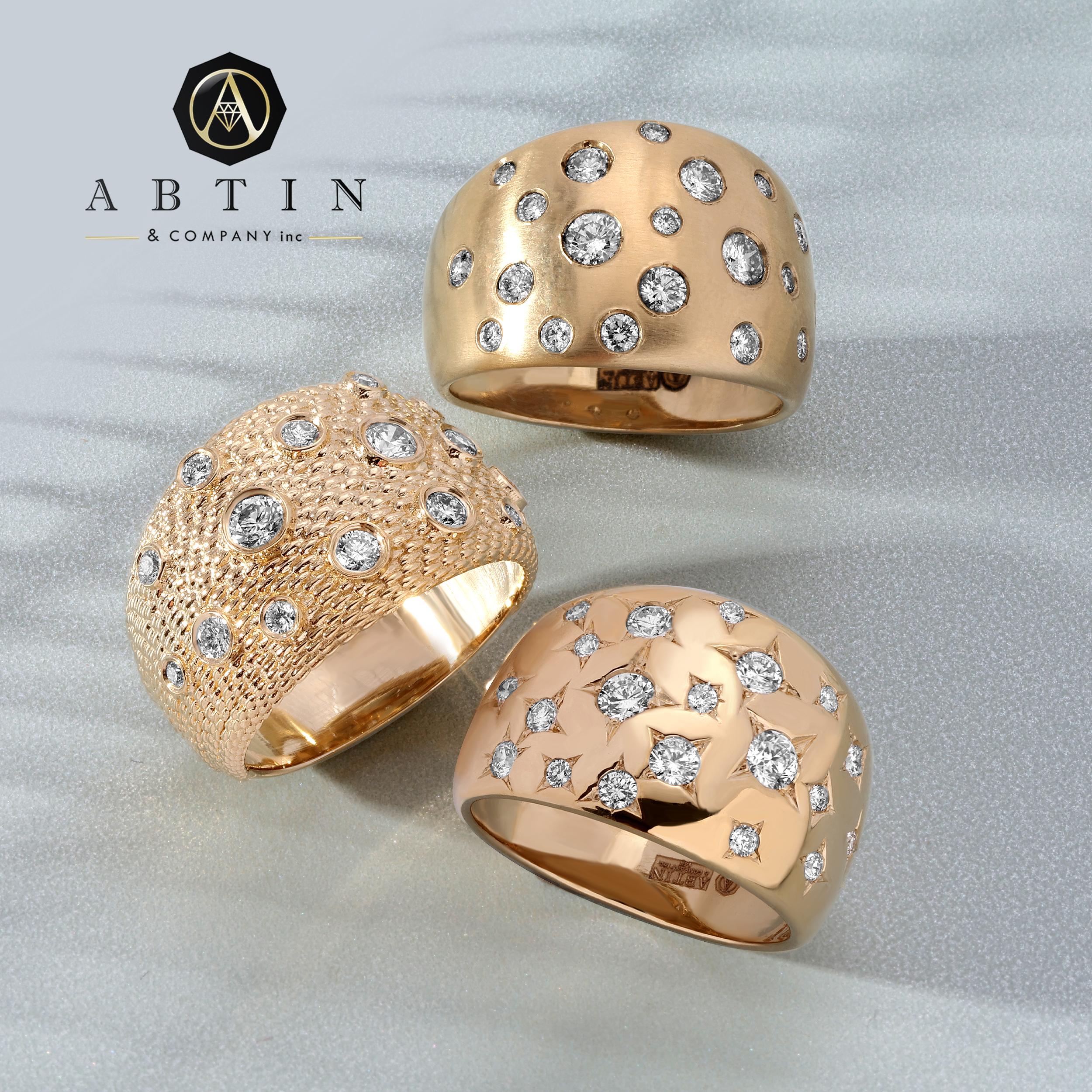 Made of 14k gold, this ring exudes a royal aura, providing a regal feel every time you wear it. The bold design showcases white brilliant round diamonds scattered on intricately patterned gold, creating an unparalleled sense of grandeur.
Gold