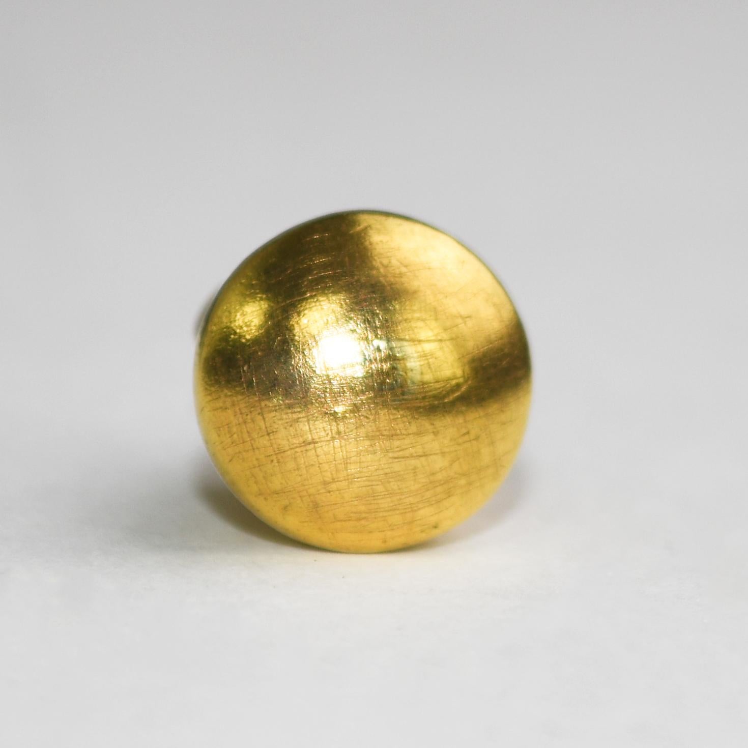 Women's or Men's 14K Yellow Gold Mortar Pestle Charm Pendant 7.2g For Sale