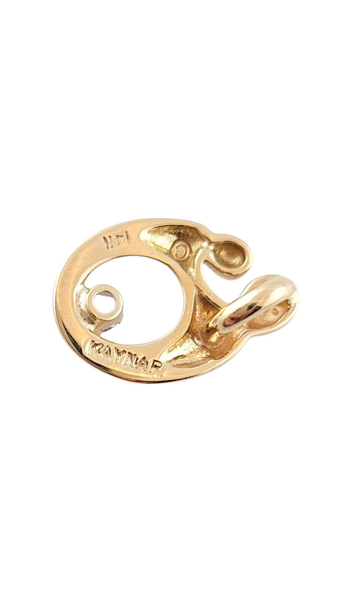 Round Cut 14K Yellow Gold Mother and Child Charm #16309 For Sale