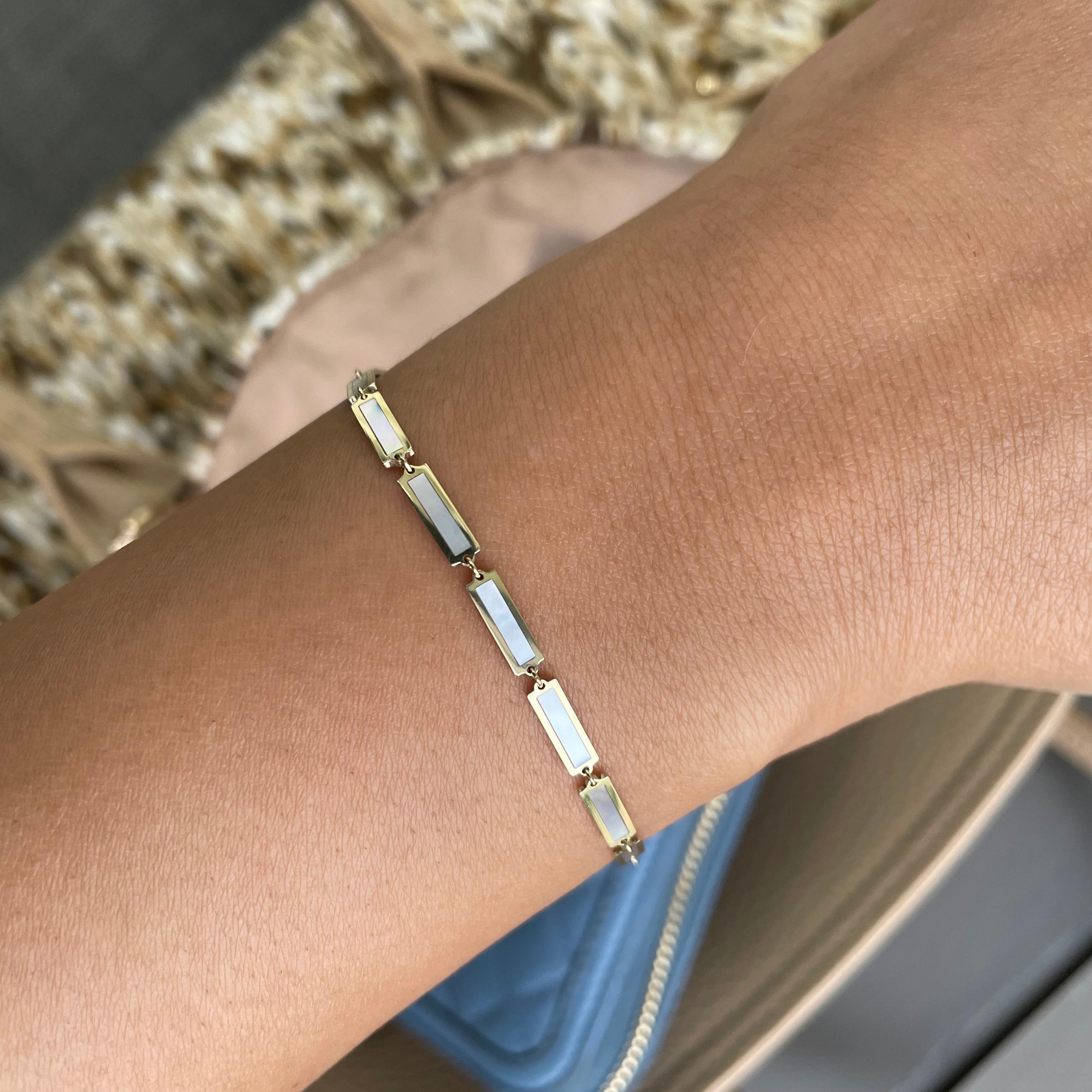 Quality Gemstone Bar Bracelet: Focused on design and detail, these beautiful colored gemstone bracelet of your choice features a station bar design and Is crafted of 14k yellow gold. Bracelet measurement is 7