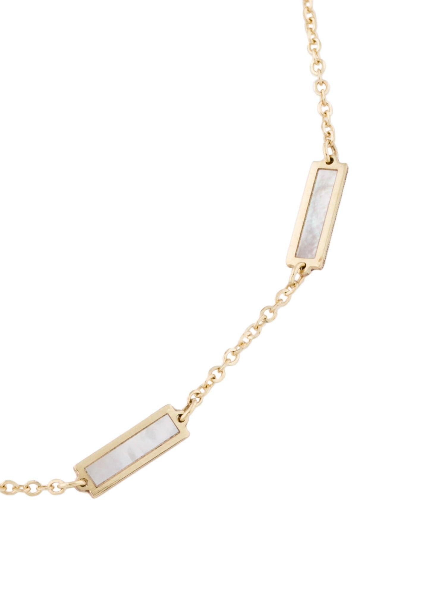 14k gold mother of pearl clover bracelet