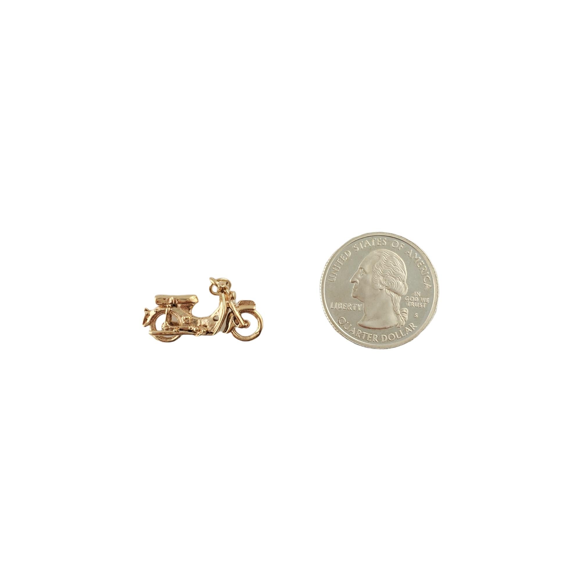 14K Yellow Gold Motorcycle Charm 1