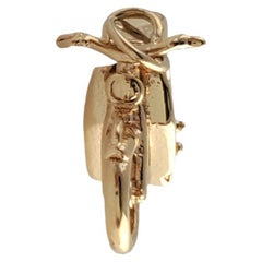 14K Yellow Gold Motorcycle Charm