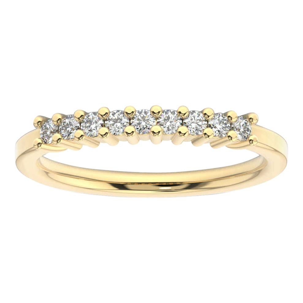 14K Yellow Gold Muareen Petite Diamond Ring '1/4 Ct. tw' For Sale