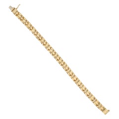 Pulsera de eslabones en forma de barra de oro amarillo de 14k