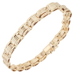 14k Yellow Gold Multi Bar Link Bracelet