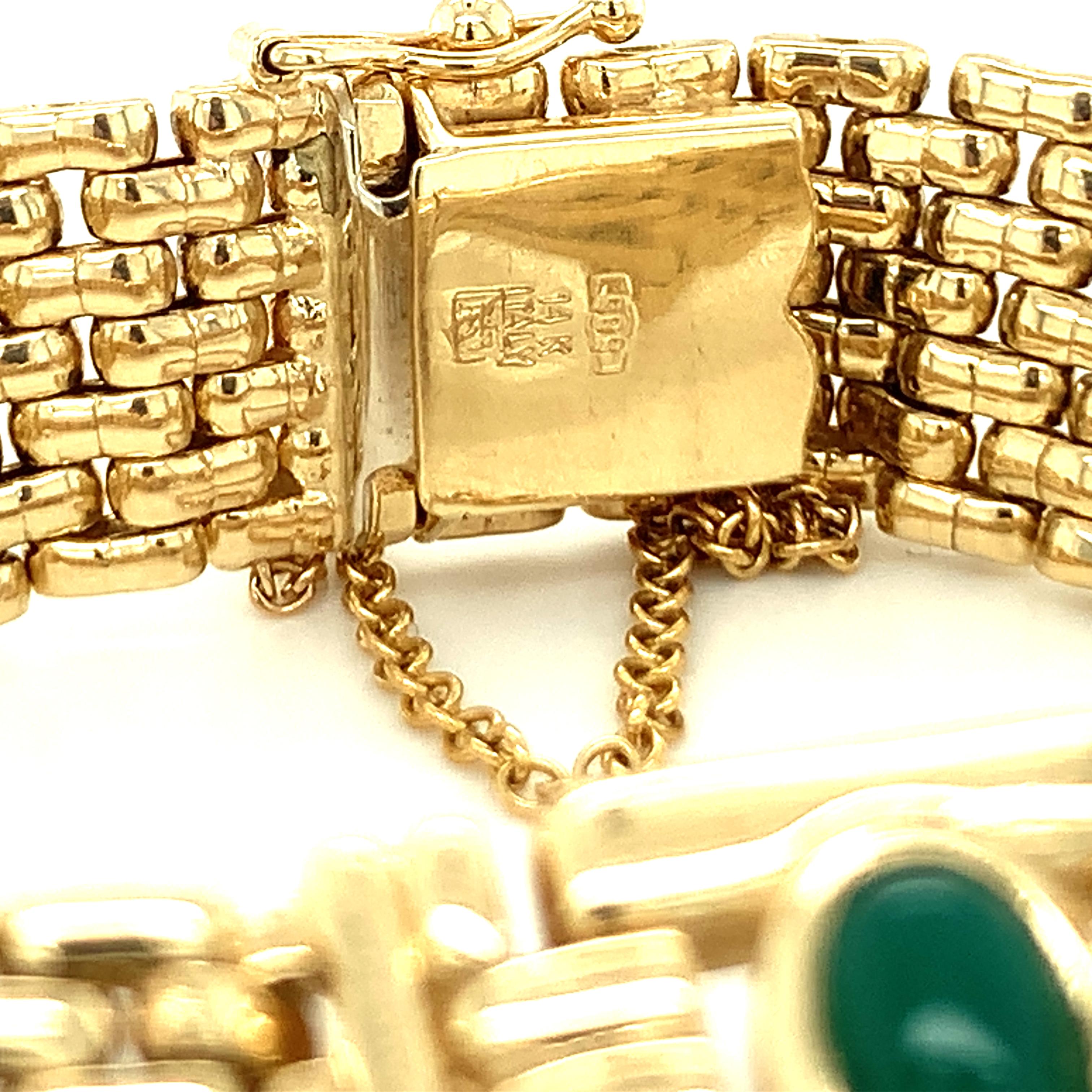 Bracelet multi-gemmes en or jaune 14 carats Bon état - En vente à Beverly Hills, CA