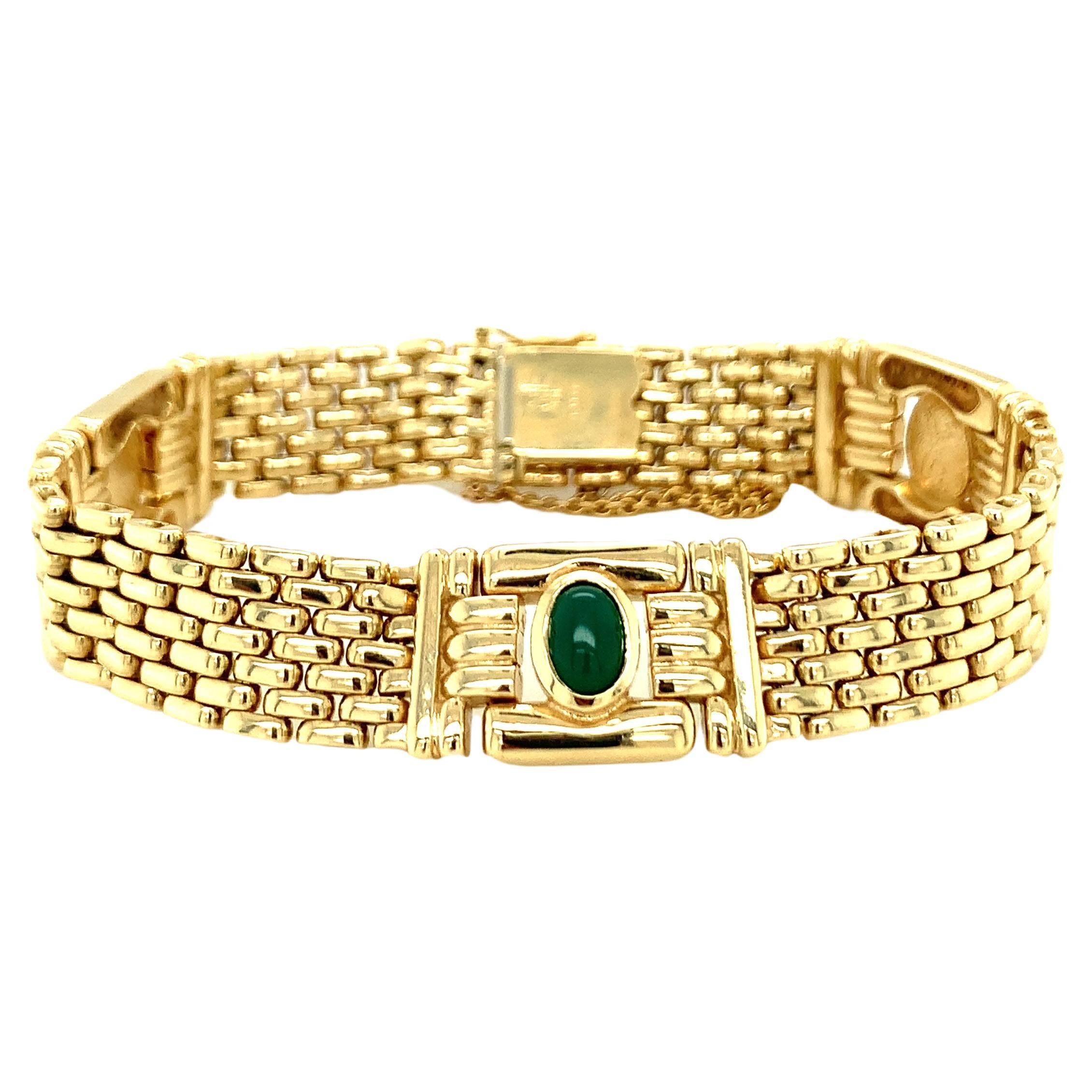 14K Yellow Gold Multi-Gem Bracelet For Sale