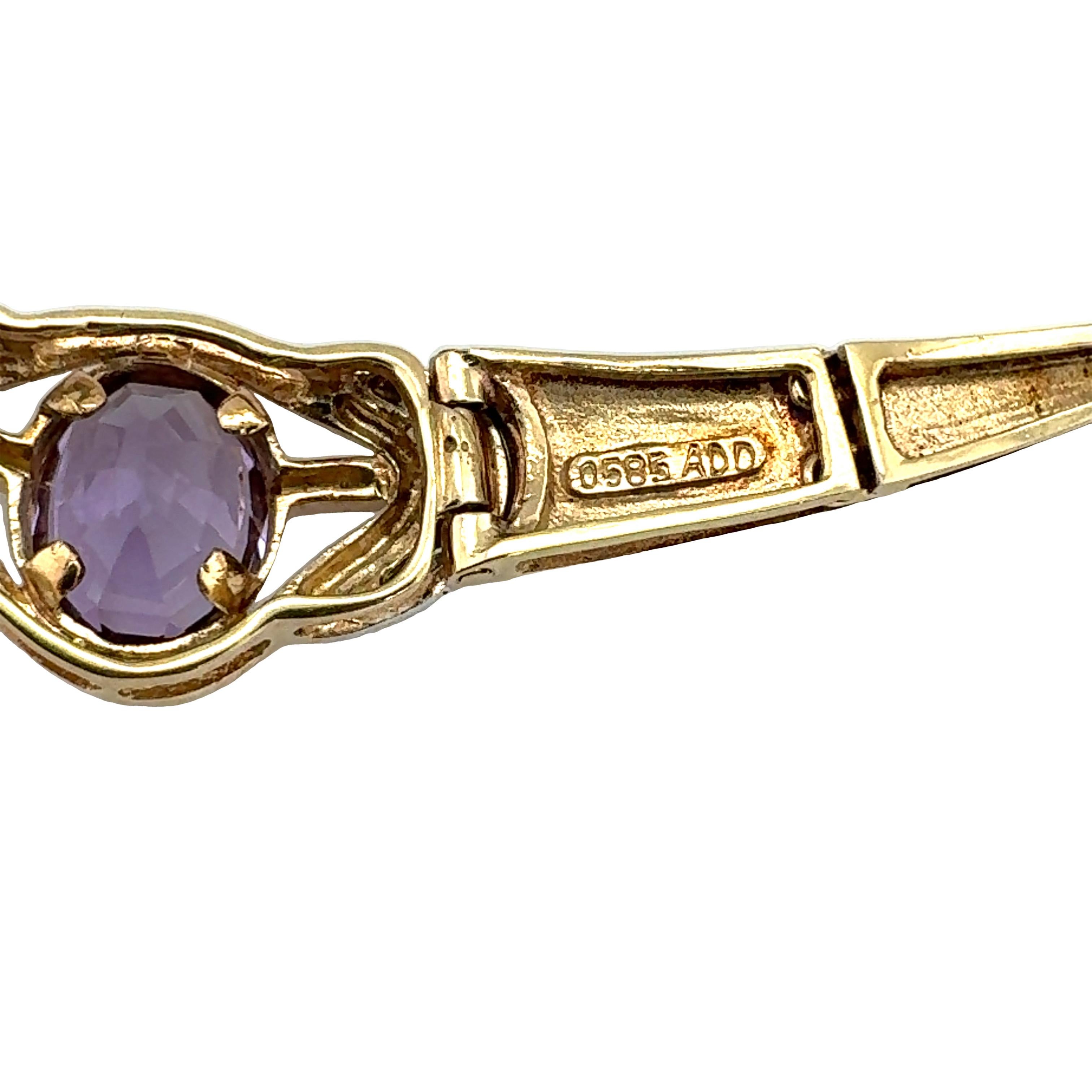 Collier multi-gemmes en or jaune 14 carats Bon état - En vente à Beverly Hills, CA