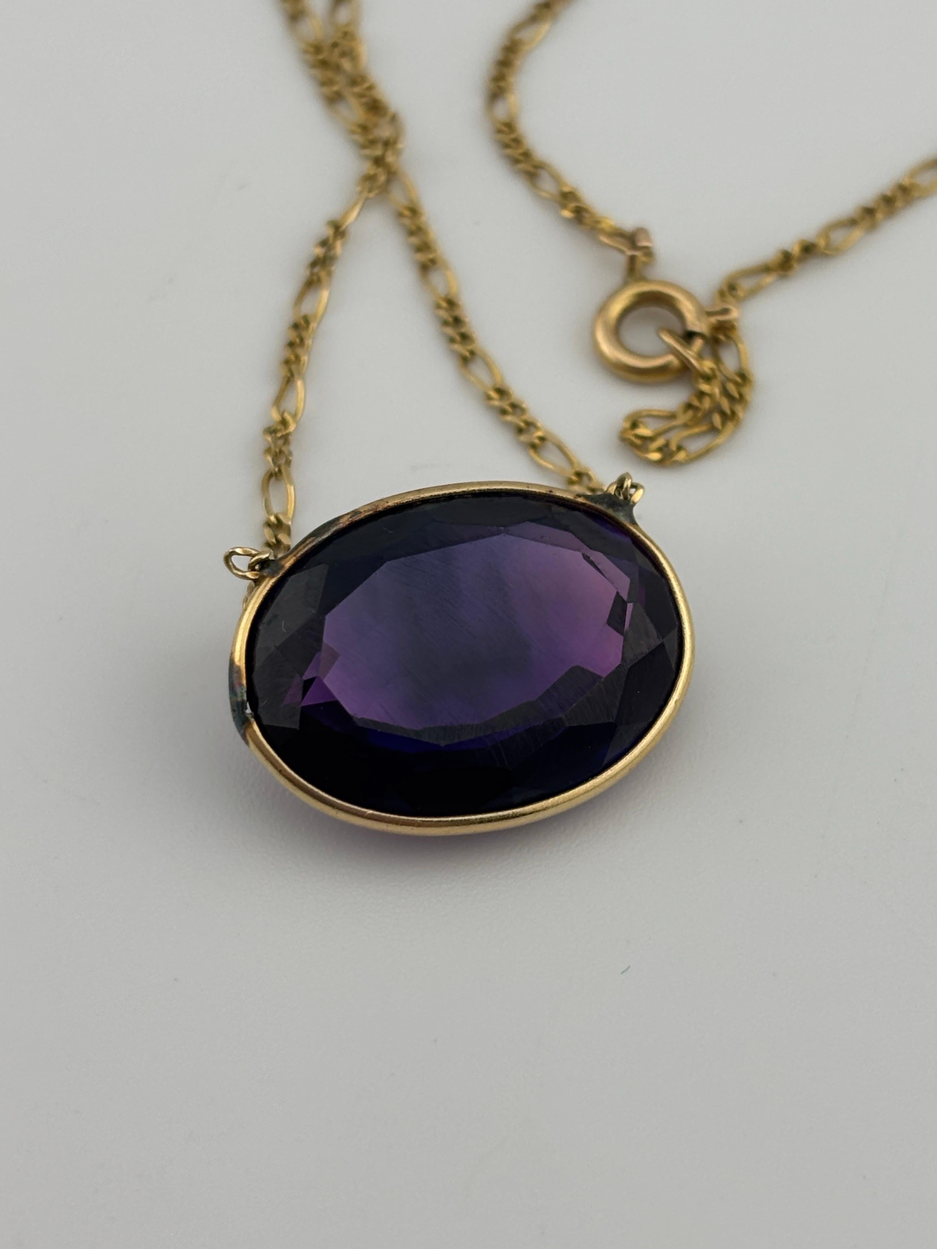 14k Yellow Gold Multi Gem Necklace For Sale 5