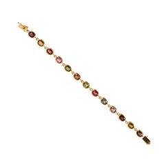 14K Yellow Gold Multi-Gemstone Bracelet
