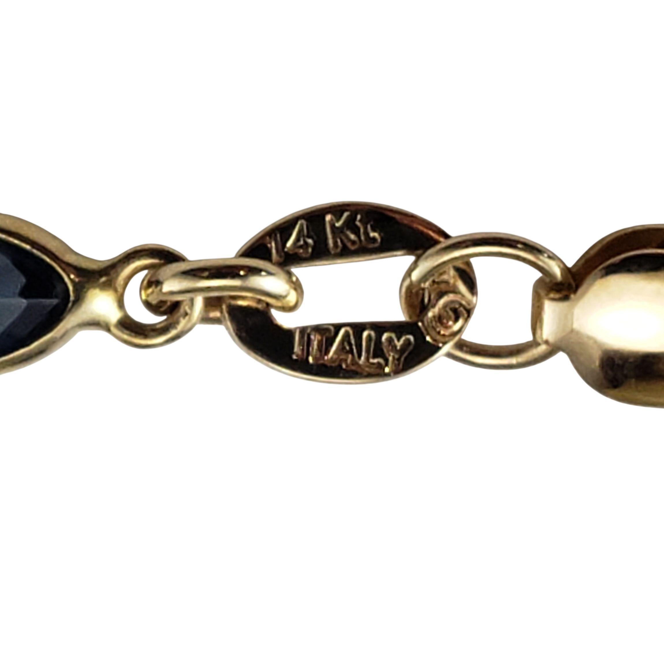 Collar de Oro Amarillo de 14K con Múltiples Piedras Preciosas 24