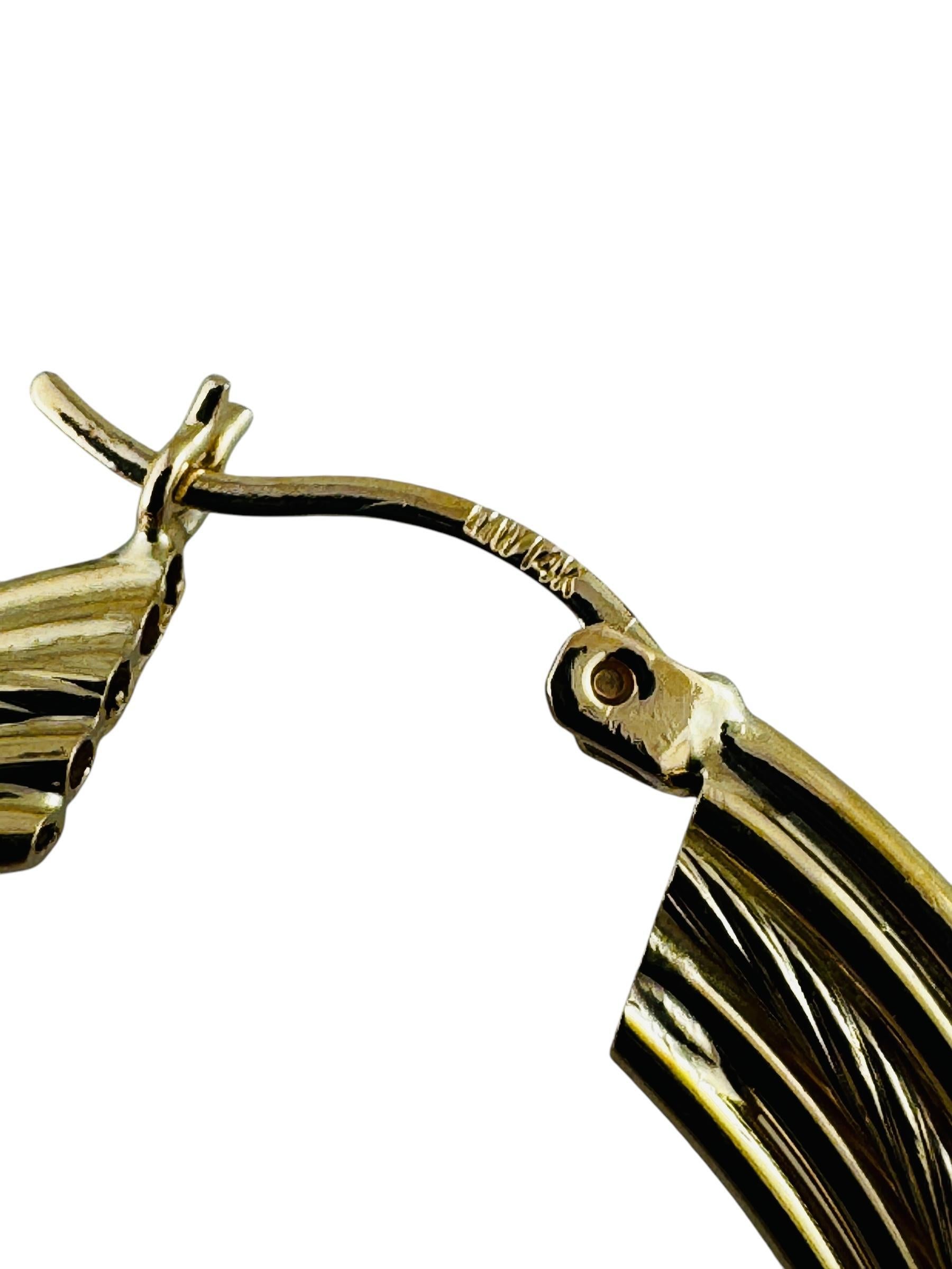 Women's 14K Yellow Gold Multi Hoop Large Earrings #20675 For Sale