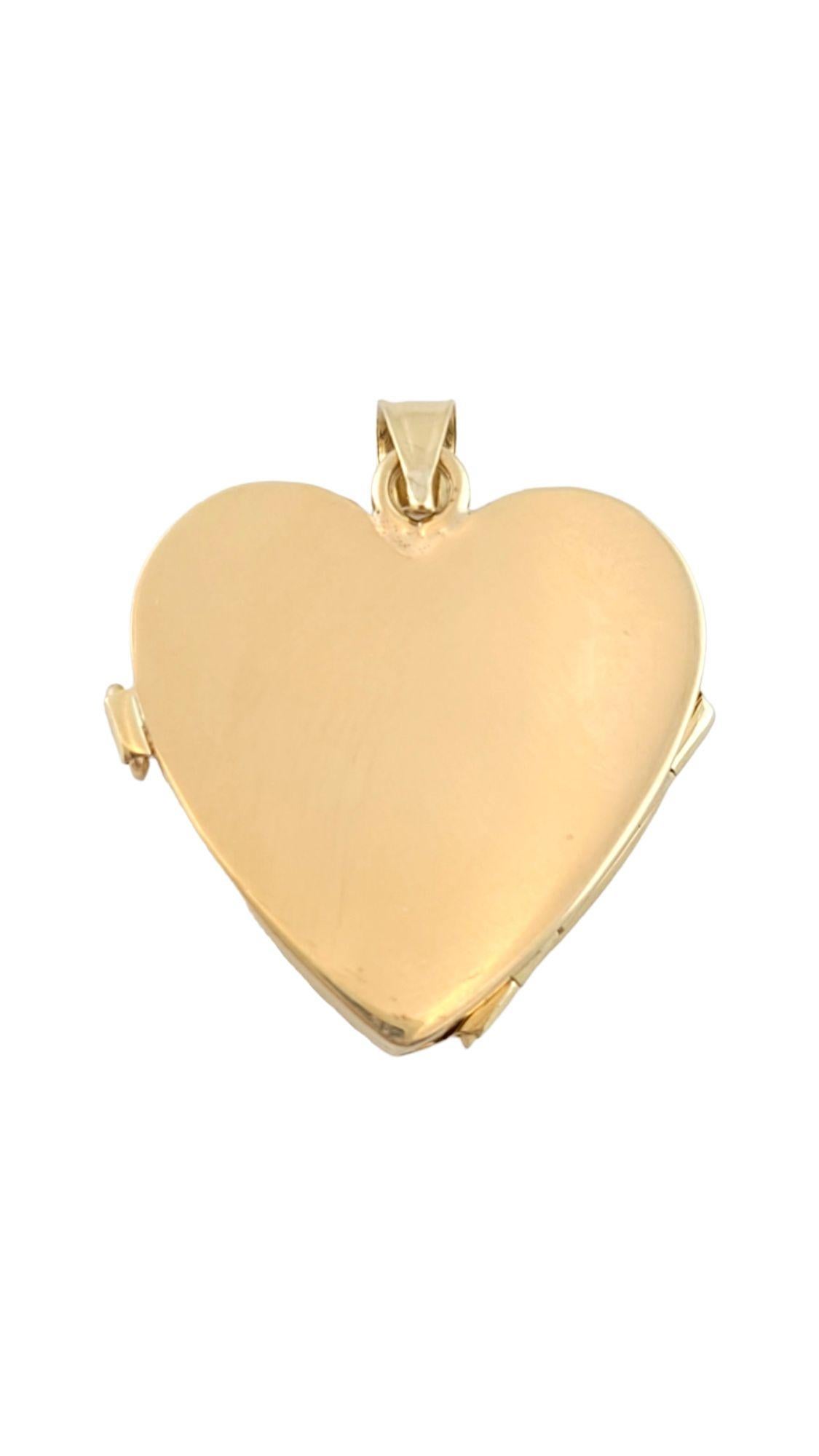14K yellow Gold Multi Layer Heart Locket Pendant #14622 In Good Condition In Washington Depot, CT