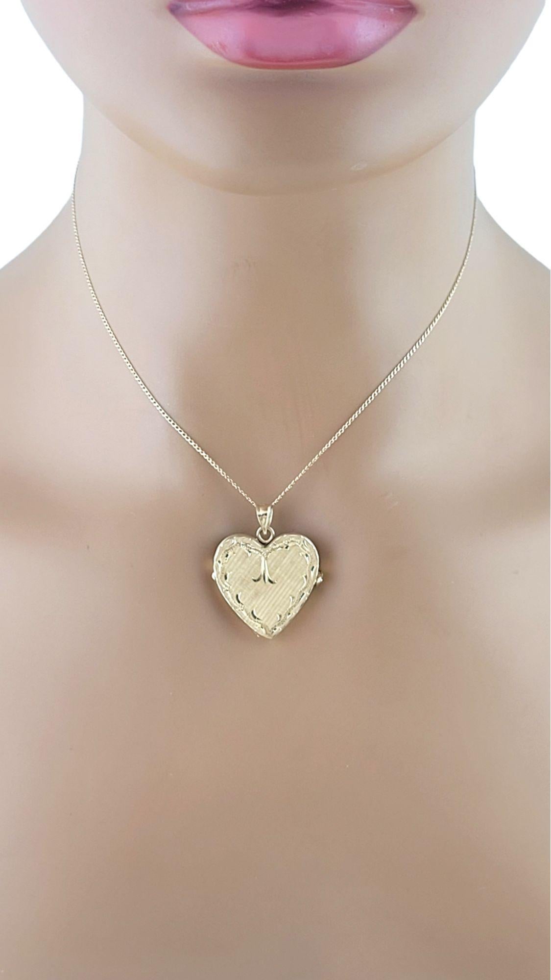 14K yellow Gold Multi Layer Heart Locket Pendant #14622 For Sale 4