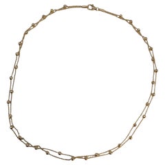 Collier de perles à facettes en or jaune 14k #23197