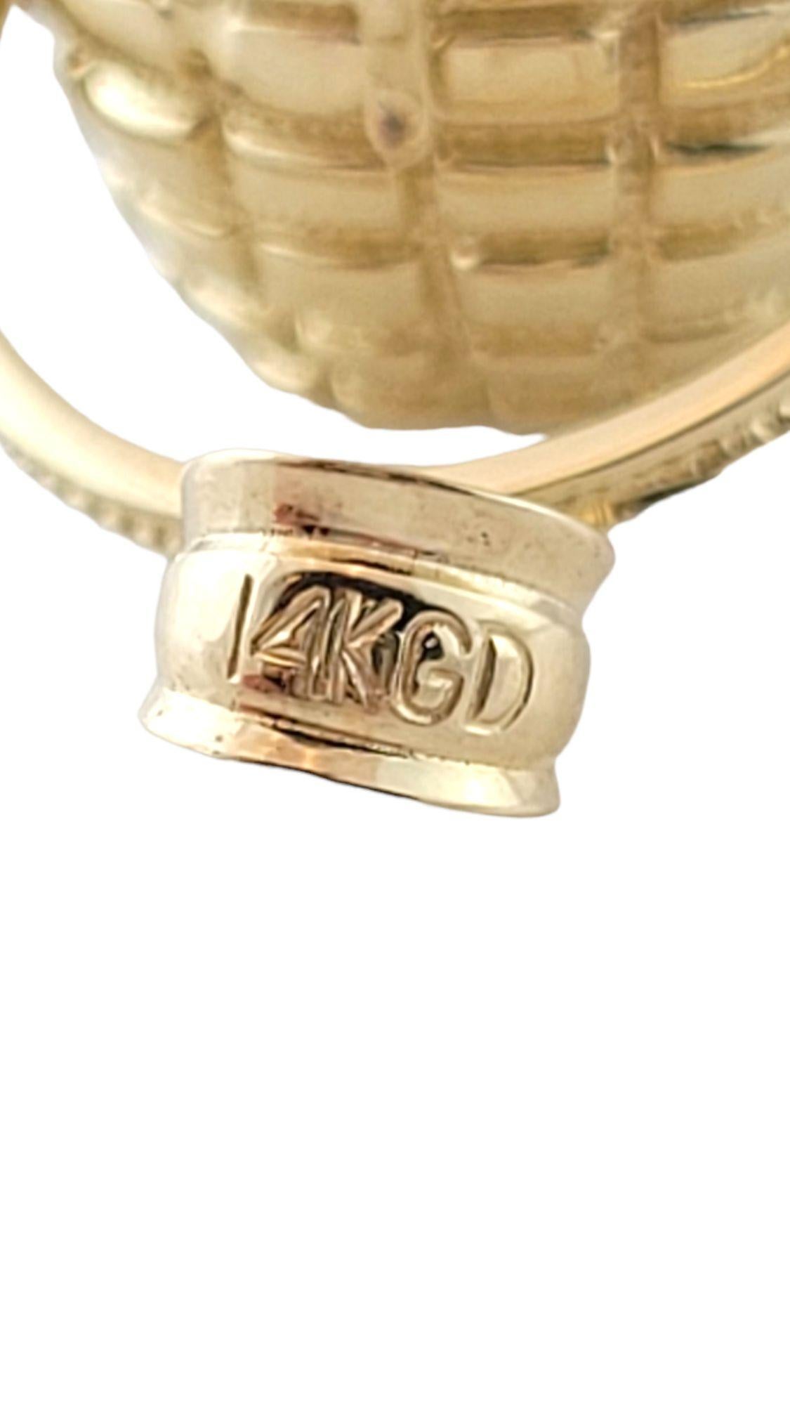 14K Yellow Gold Nantucket Basket Charm 2