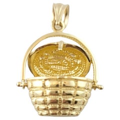 14K Yellow Gold Nantucket Basket Charm