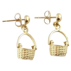 Boucles d'oreilles panier Nantucket en or jaune 14 carats n°15818