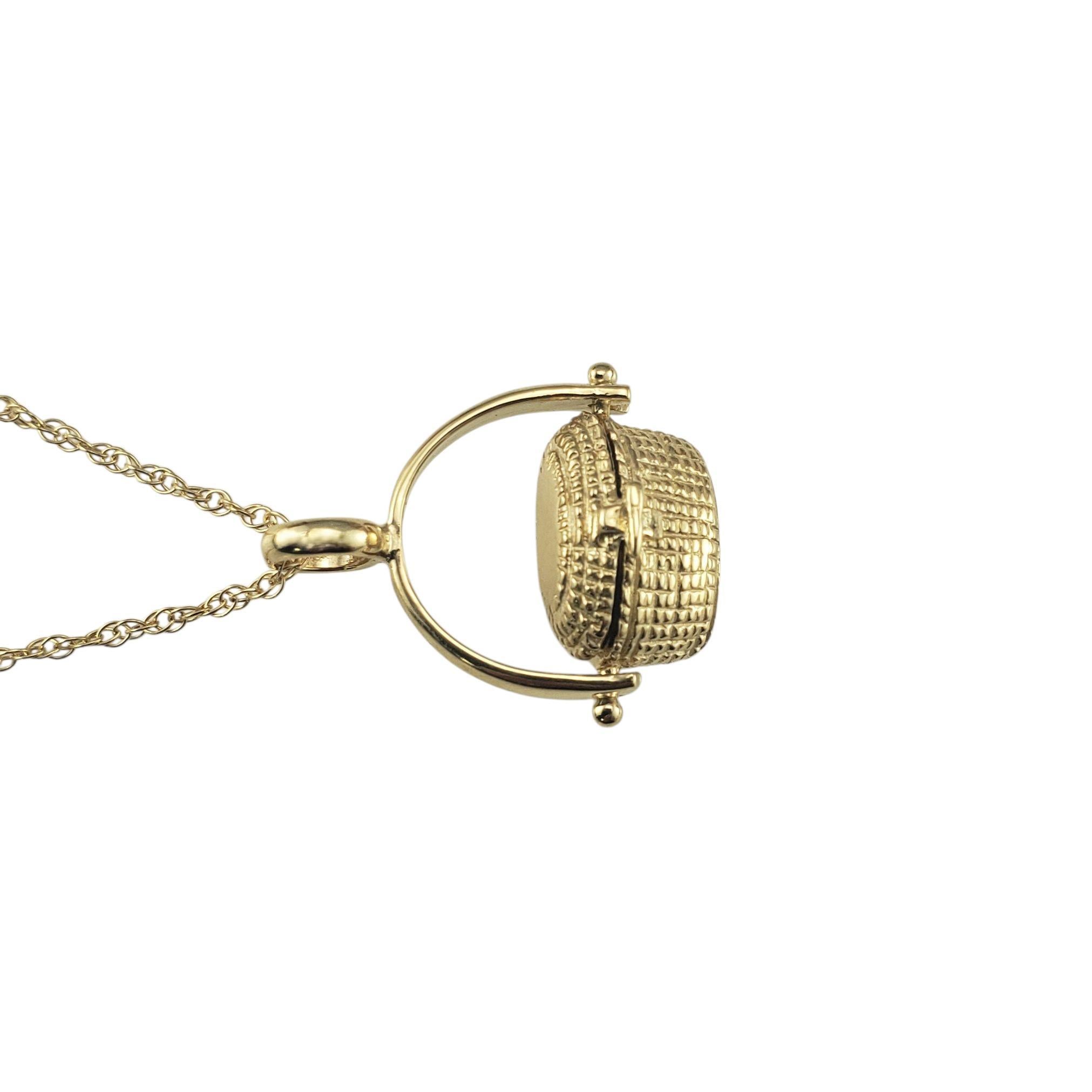 Collier à pendentif panier Nantucket en or jaune 14K #23411 en vente 2