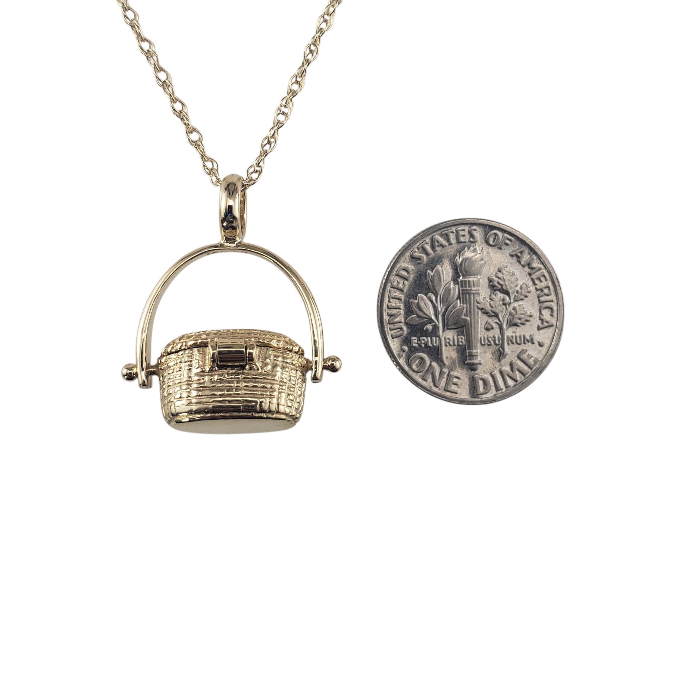 Collier à pendentif panier Nantucket en or jaune 14K #23411 en vente 3