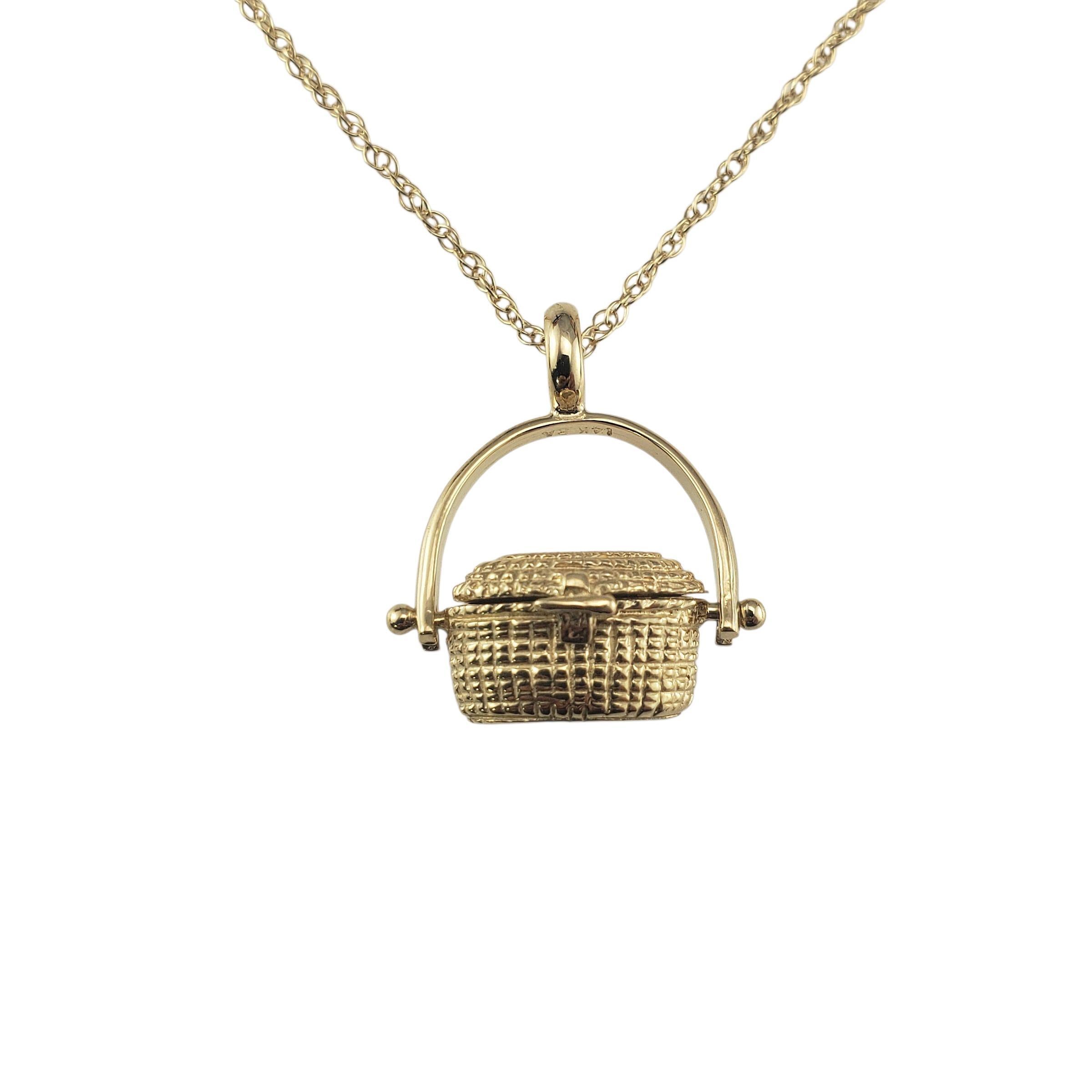 Collier à pendentif panier Nantucket en or jaune 14K #23411