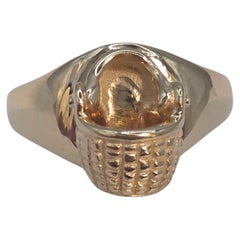 14K Yellow Gold Nantucket Basket Ring Size 3.5 #23534