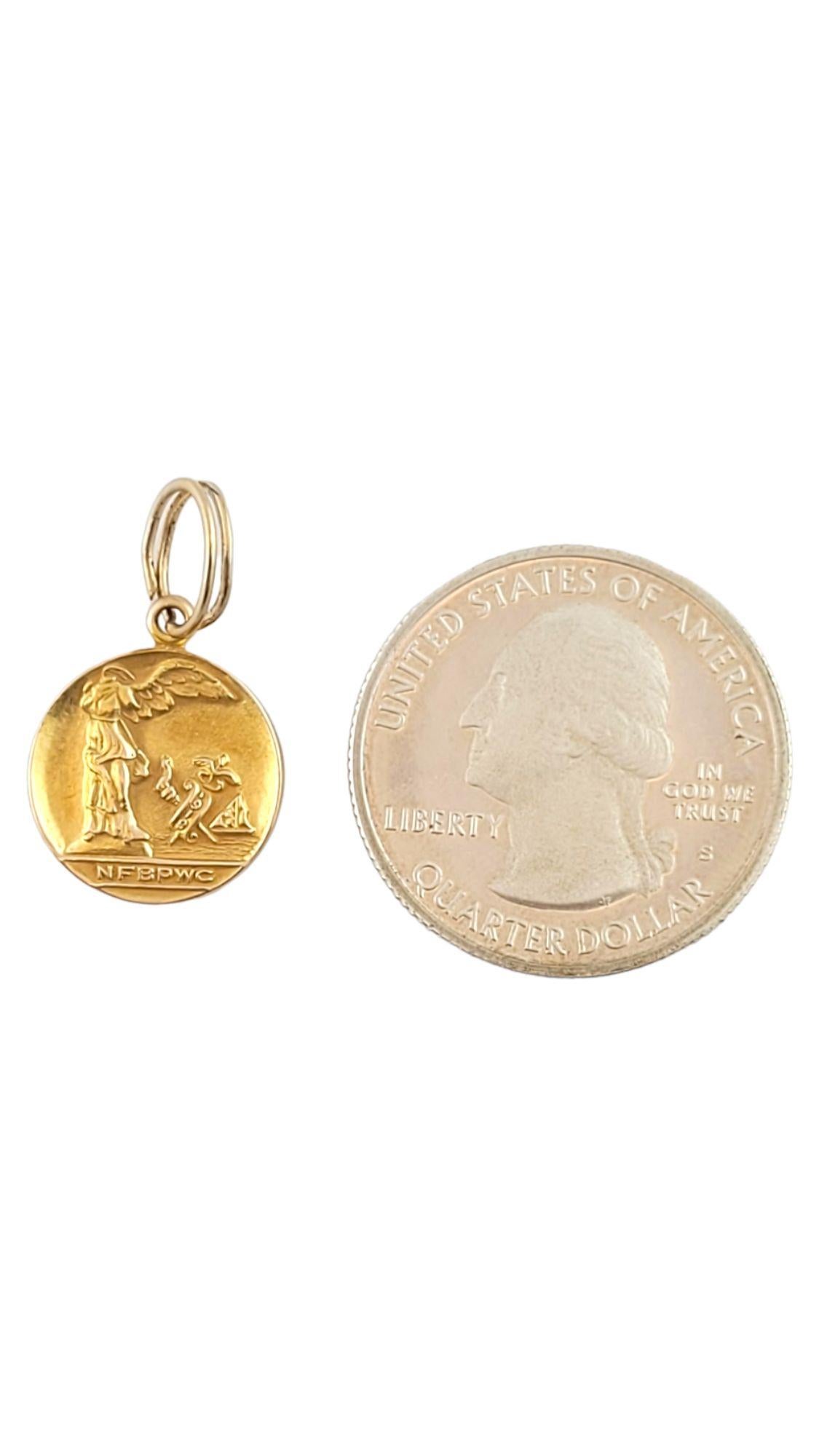 14K Gelbgold National Federation Business Pro Women's Club Charm #14540 1