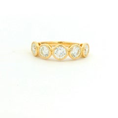 Anello con castone in oro giallo 14k Nature da 1,75 carati con diamante brillante rotondo