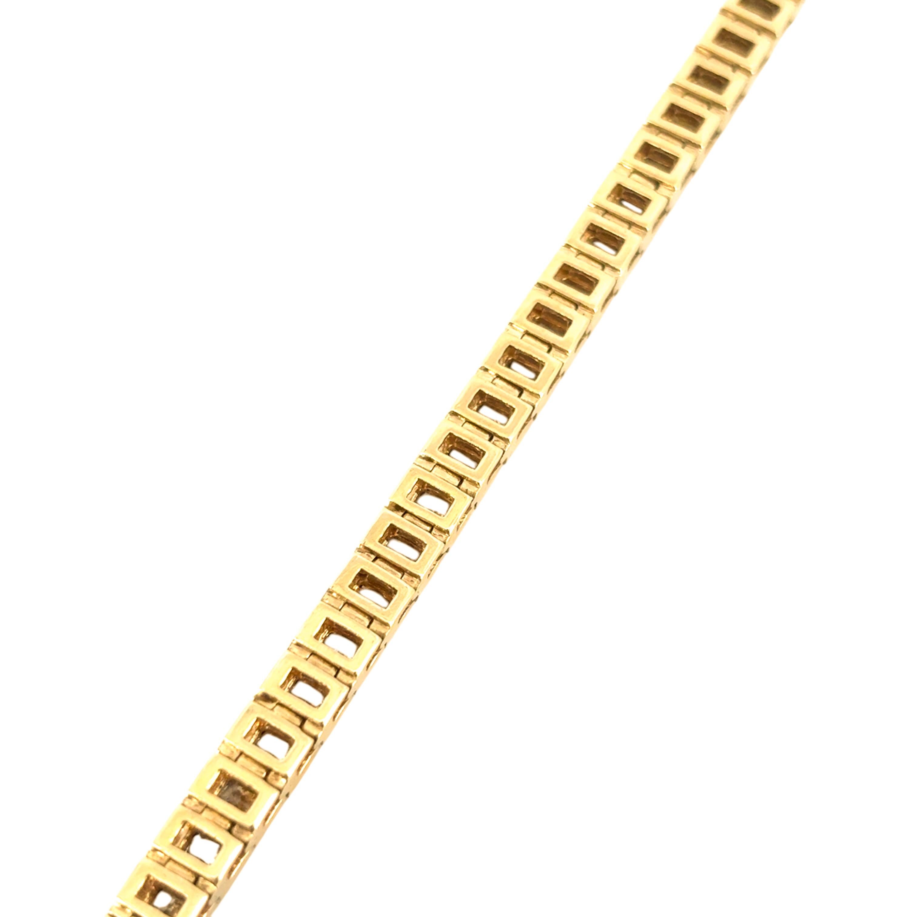 14k Yellow Gold Natural 5.5 Carat Diamond Tennis Bracelet 1