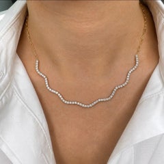 Collier en or jaune 14K diamant naturel - 2.45CT F-G / VS2-SI1