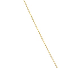 14K Yellow Gold Natural Diamond Pavé Heart Disc Pendant Beaded Necklace In Stock