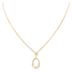 Collar Colgante Diamante Natural Oro Amarillo 14k