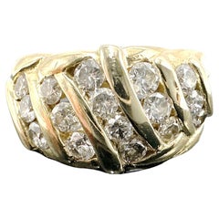 14k Yellow Gold Natural Diamond Ring 0.98TCW