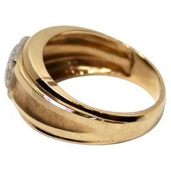 14k Yellow Gold Natural Diamond Solitaire Ring