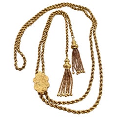 14 Karat Yellow Gold Necklace, with Adjustable Slider, Dutch 1960, 31.29 Grams