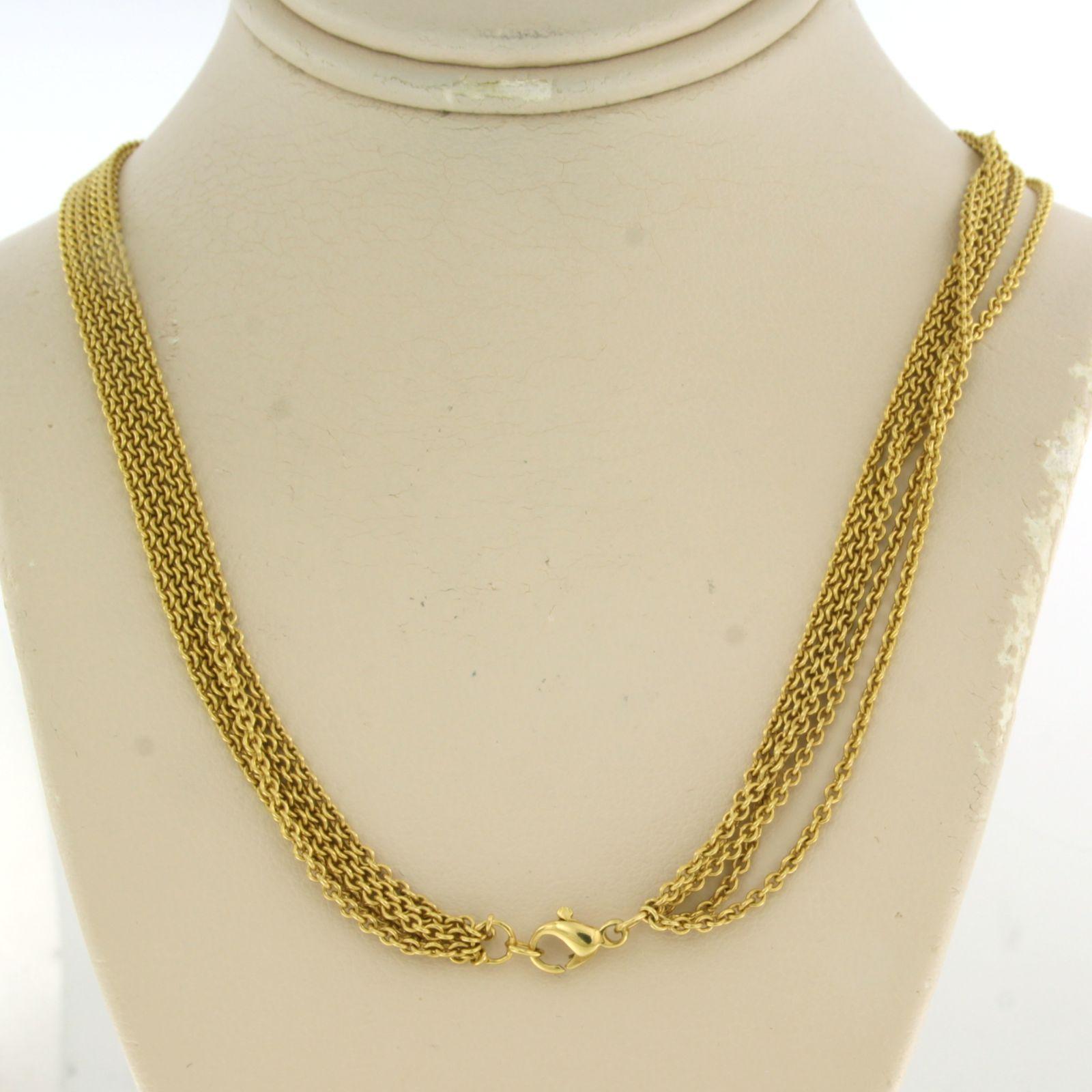 14k yellow gold necklace – 14.5 grams – 40 cm long

Detailed description

The necklace is 40 cm long and 6.0 mm wide

Total weight: 14.5 grams

Hallmarked, tested, and guaranteed 14k gold

The necklace is in good condition

Purchase: If you are the