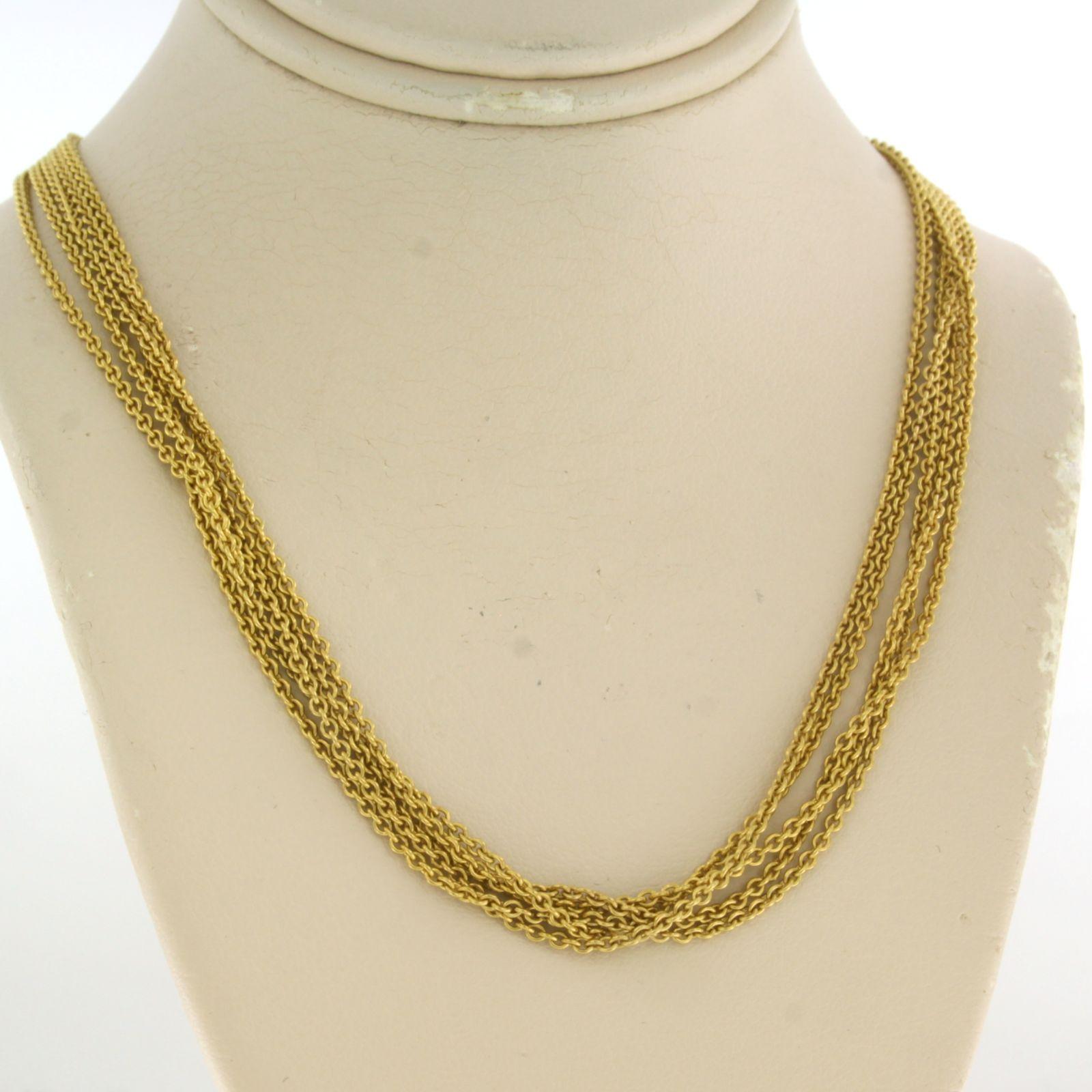 Collar de oro amarillo de 14 quilates - 14,5 gramos - 40 cm de largo en venta 1