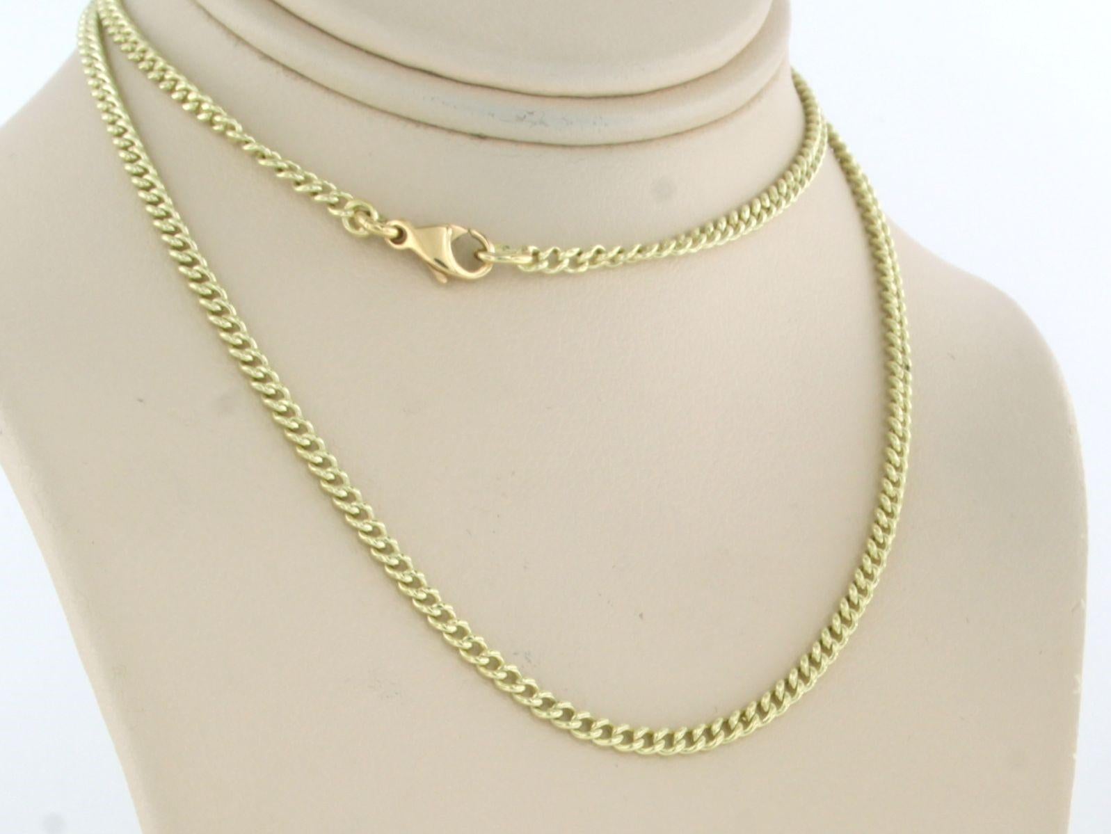 Modern 14k yellow gold necklace - 45 cm long - 8.7 gram For Sale