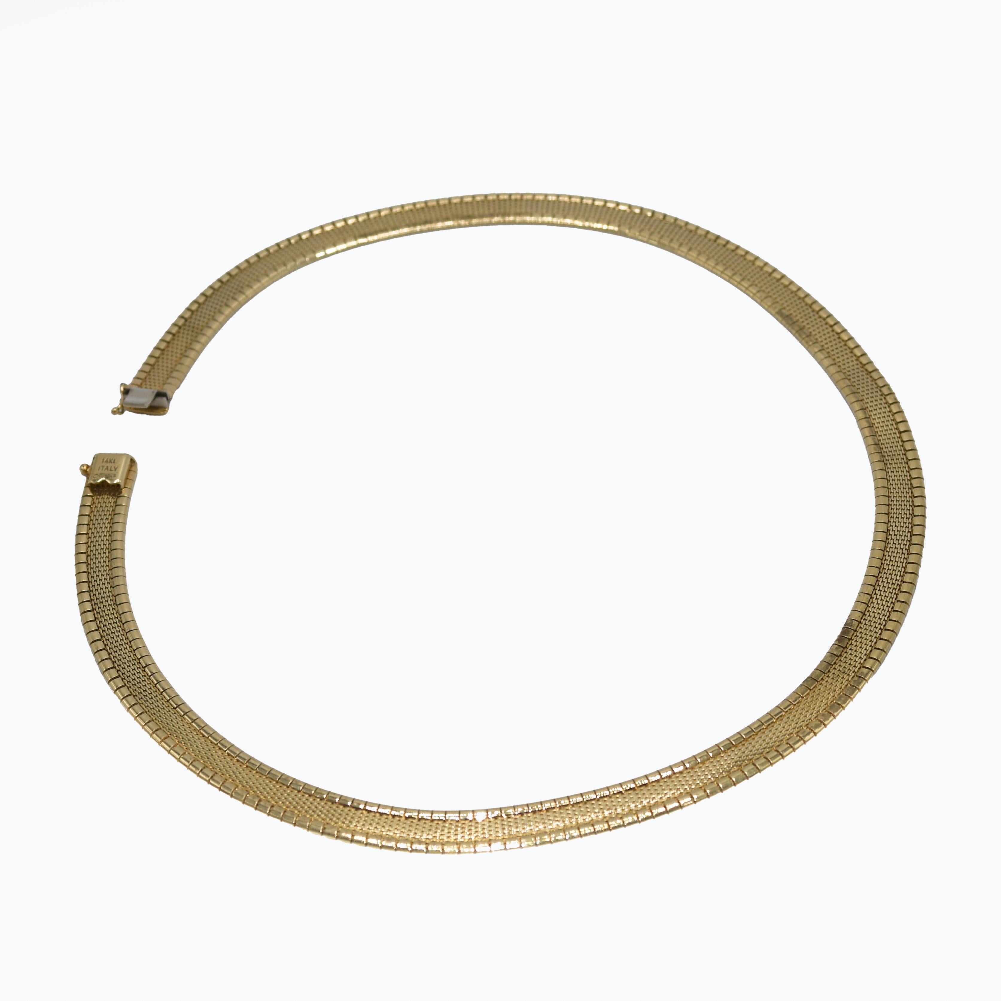 14K Gelbgold Halskette (glänzend), 35,3g 4
