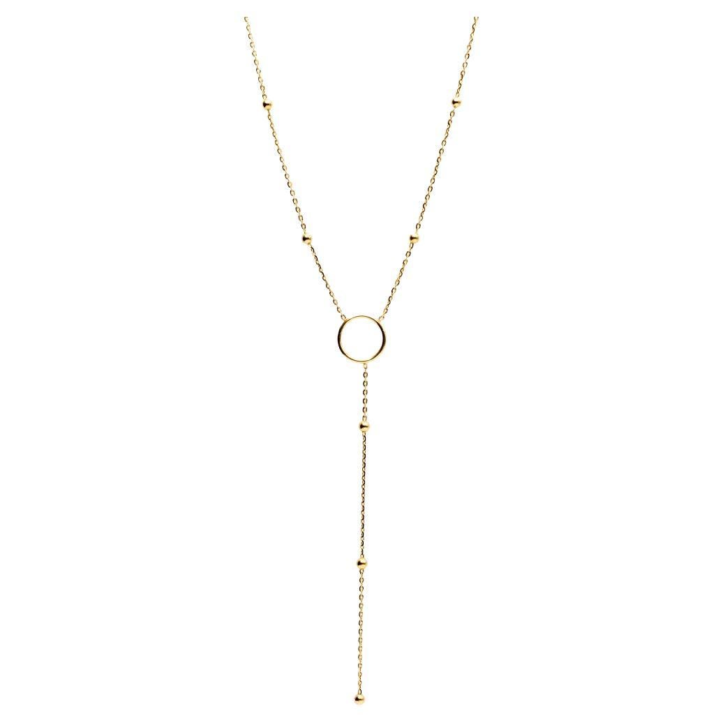 14K Yellow Gold Necklace For Sale
