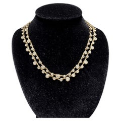 14K Yellow Gold Necklace with 6.89CT Round Diamonds ARJNL0004-003