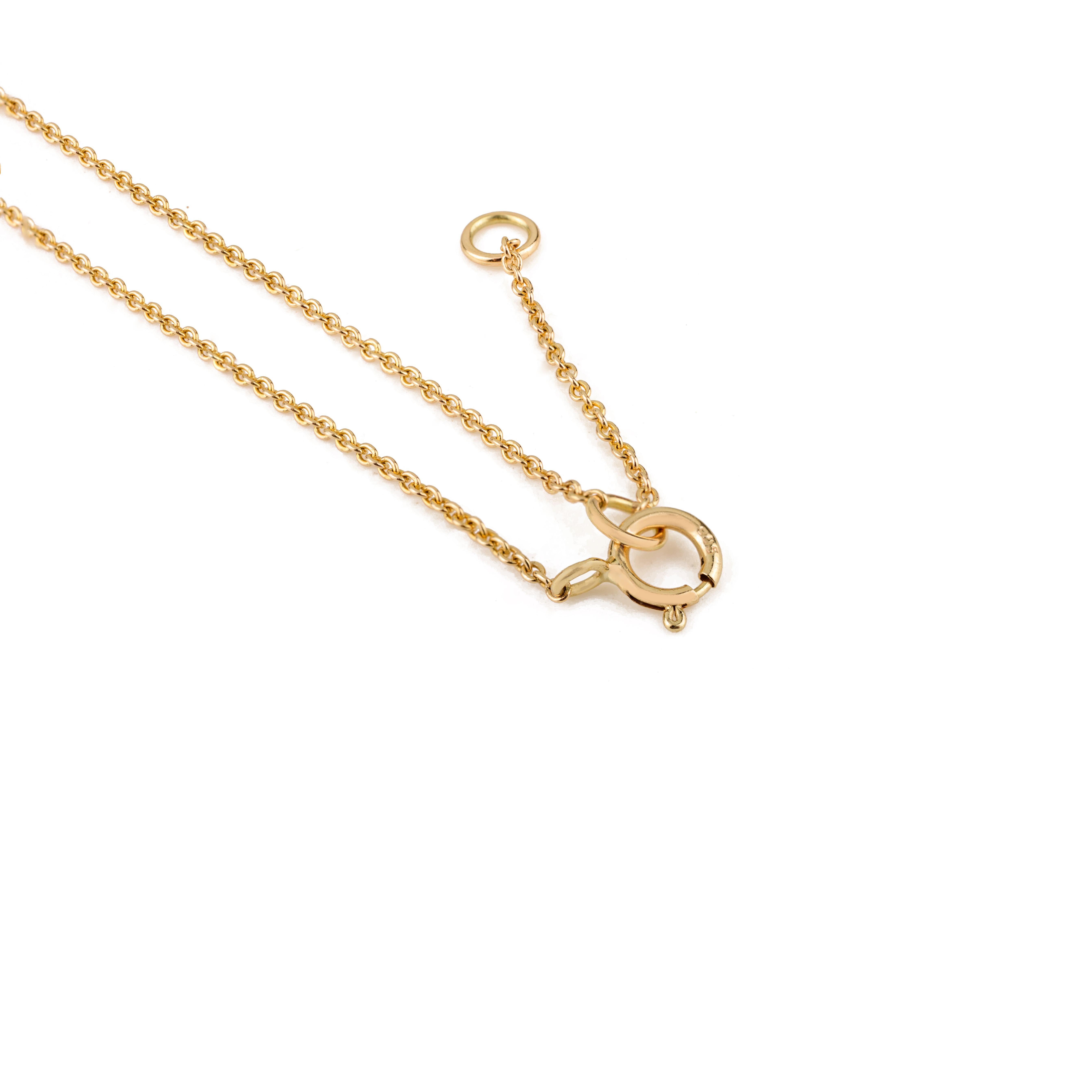 Collier en or jaune 14k avec breloques en saphir jaune naturel 3.1Ct en forme de poire en vente 3
