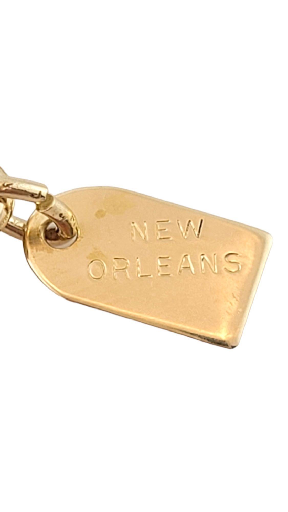 14K Yellow Gold New Orleans Trolley Charm #16431 For Sale 2