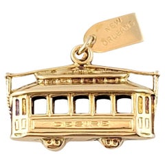 14K Gelbgold New Orleans Trolley Charme #16431
