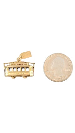 14K Yellow Gold New Orleans Trolley Charm