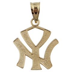 14K Yellow Gold New York Yankees Pendant #15151