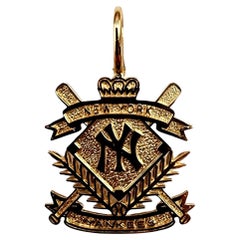14K Yellow Gold New York Yankees Pendant #22355