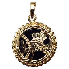 14K Yellow Gold New York Yankees Pendant #25672